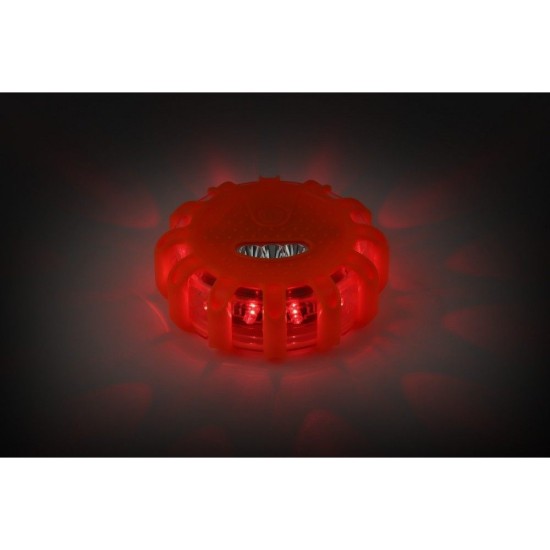 ΦΩΣ ΠΡΟΕΙΔΟΠΟΙΗΤΙΚΟ ΣΤΡΟΓΓΥΛΟ LED ΜΠΑΤΑΡΙΑΣ 12SMD+3SMD ΜΕ ΦΑΚΟ Διάφορα Φώτα