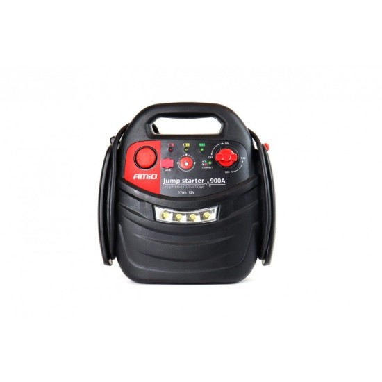 ΕΚΚΙΝΗΤΗΣ ΜΠΑΤΑΡΙΑΣ STARTER 4 ΣΕ 1 17Ah 12V DC 300A (700A max) 250PSI ΜΕ ΚΟΜΠΡΕΣΕΡ ΑΕΡΑ / ΜΑΝΟΜΕΤΡΟ / 3 LED / 2 ΠΡΙΖΕΣ 12V / 1 ΘΥΡΑ USB 5V 2,1A SENA ΓΙΑ ΒΕΝΖΙΝΗ ΚΑΙ DIESEL AMiO - 1 ΤΕΜ. Εκκινητές Μπαταρίας