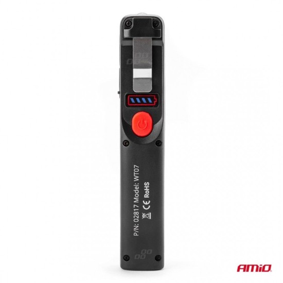 ΦΑΚΟΣ ΕΡΓΑΣΙΑΣ ΧΕΙΡΟΣ ΜΕ ΓΑΝΤΖΟ/ΜΑΓΝΗΤΗ MICRO USB COB+XPE LED 1200mAh 22x28x164mm Φακοί