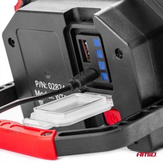 ΦΑΚΟΣ ΕΡΓΑΣΙΑΣ ΜΕ ΕΠΙΤΡΑΠΕΖΙΑ ΒΑΣΗ ΣΤΗΡΙΞΗΣ WT14 12w COB LED 2200mAh MICRO USB 145x103x40mm Φορητές Λάμπες Εργασίας LED