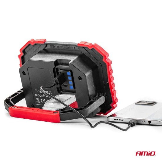 ΦΑΚΟΣ ΕΡΓΑΣΙΑΣ ΜΕ ΕΠΙΤΡΑΠΕΖΙΑ ΒΑΣΗ ΣΤΗΡΙΞΗΣ WT14 12w COB LED 2200mAh MICRO USB 145x103x40mm Φορητές Λάμπες Εργασίας LED