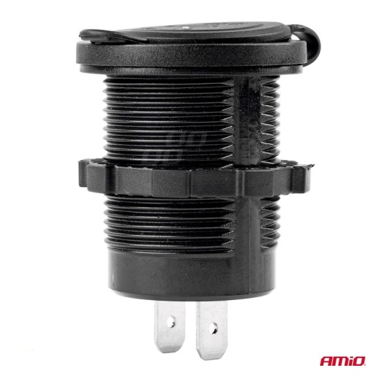 ΠΡΙΖΑ ΜΕ 2 ΘΥΡΕΣ USB 12/24V - 2x5V/2.1A Φ37mmX51mm MOD-04 AMIO Διάφορες Πρίζες και Φις