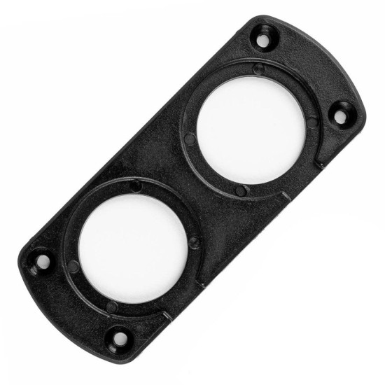 ΠΑΝΕΛ ΔΙΠΛΟ ΓΙΑ ΠΡΙΖΕΣ ΜΑΥΡΟ MOD-13 105x43x4,5 mm ΔΙΑΜΕΤΡΟ ΤΡΥΠΑΣ: 3cm AMIO Διάφορες Πριζες και Φις