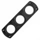 ΠΑΝΕΛ ΤΡΙΠΛΟ ΓΙΑ ΠΡΙΖΕΣ ΜΑΥΡΟ MOD-13 151x43x4,5 mm ΔΙΑΜΕΤΡΟ ΤΡΥΠΑΣ: 3cm AMIO Διάφορες Πριζες και Φις