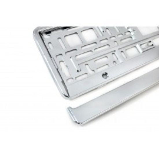 ΠΛΑΣΤΙΚΟ ΠΛΑΙΣΙΟ ΠΙΣΩ ΠΙΝΑΚΙΔΑΣ ΚΥΚΛΟΦΟΡΙΑΣ (ΧΡΩΜΙΟ) - 52 Χ 12,5 cm AMiO - 1 ΤΕΜ. Πινακίδες και Σήμανση