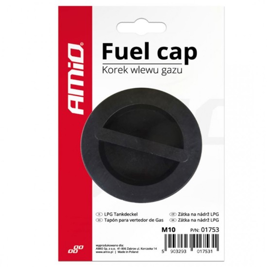ΠΛΑΣΤΙΚΗ ΤΑΠΑ ΚΑΥΣΙΜΟΥ LPG (ΥΓΡΑΕΡΙΟ) ΜΕ ΣΠΕΙΡΩΜΑ Μ10 AMiO - 1 ΤΕΜ. Τάπες Λαδιού - Ρεζερβουάρ & Κοτσόδορου