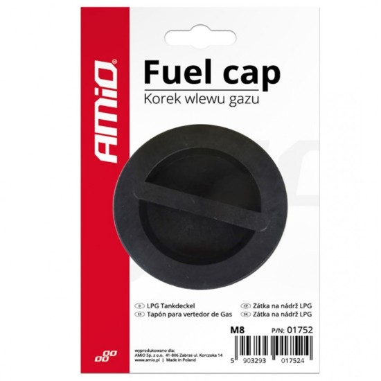ΠΛΑΣΤΙΚΗ ΤΑΠΑ ΚΑΥΣΙΜΟΥ LPG (ΥΓΡΑΕΡΙΟ) ΜΕ ΣΠΕΙΡΩΜΑ Μ8 AMiO - 1 ΤΕΜ. Τάπες Λαδιού - Ρεζερβουάρ & Κοτσόδορου