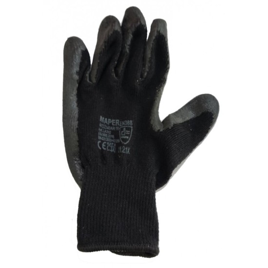 ΓΑΝΤΙΑ ΕΡΓΑΣΙΑΣ ΧΩΡΙΣ ΡΑΦΕΣ ΣΕ ΓΚΡΙ/ΜΑΥΡΟ ΧΡΩΜΑ AMiO - 1 ζευγάρι. Γάντια Εργασίας