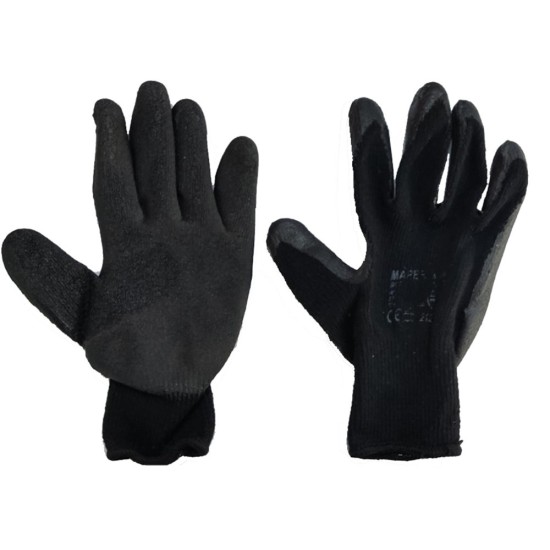 ΓΑΝΤΙΑ ΕΡΓΑΣΙΑΣ ΧΩΡΙΣ ΡΑΦΕΣ ΣΕ ΓΚΡΙ/ΜΑΥΡΟ ΧΡΩΜΑ AMiO - 1 ζευγάρι. Γάντια Εργασίας