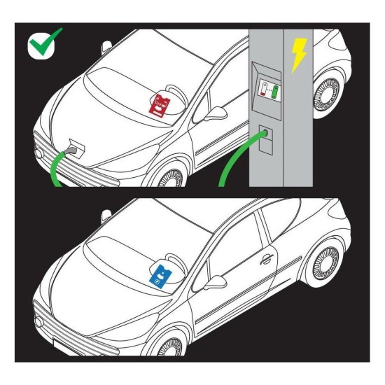 ΧΡΟΝΟΜΕΤΡΗΤΗΣ PARKING & ΦΟΡΤΙΣΗΣ ΗΛΕΚΤΡΙΚΟΥ ΟΧΗΜΑΤΟΣ PARK & CHARGE 2in1 (PARKING TIMER) 110x150mm Φορτιστές Μπαταρίας