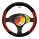 ΚΑΛΥΜΜΑ ΤΙΜΟΝΙΟΥ SILVERSTONE (M) 37/39 cm CARBON /ΜΑΥΡO-ΚΟΚΚΙΝΟ ΔΕΡΜΑΤΙΝΗ ΑΟΣΜΟ ECO-FRIENDLY Καλύμματα Τιμονιού