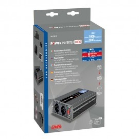 INVERTER 12>220-240V max1000W-peak2000W - 1 τεμ. Ανορθωτές και Αντάπτορες