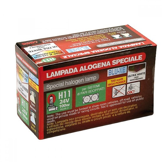 ΛΑΜΠΑ H11 24V/100W Blue-Xenon (Pgj19-2) 4500K 4100K έως 4700K