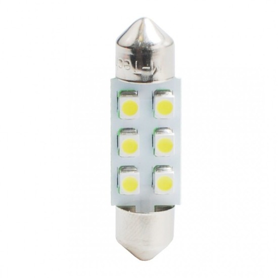 ΛΑΜΠΑΚΙΑ ΠΛΑΦΟΝΙΕΡΑΣ C5W/C10W 12V 0,48W SV8,5 36mm LED 6xSMD3528 ΠΡΑΣΙΝΟ BLISTER 2ΤΕΜ. M-TECH Πλαφονιέρας