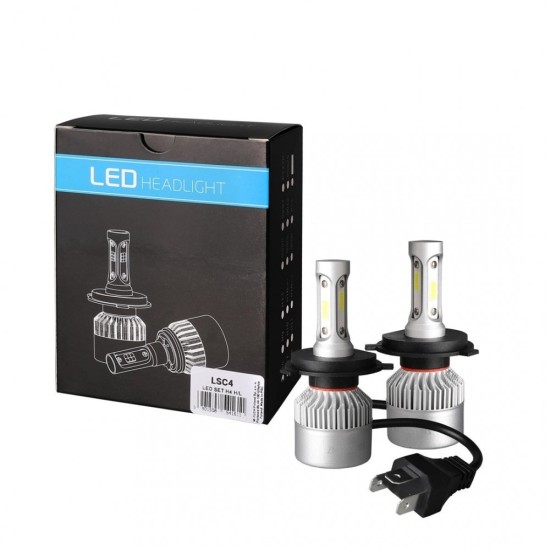 H4 LED SET C6 9-32V 6.500K 10.000lm 4 X 10W ΛΑΜΠΑ ΜΕ COB EPISTAR 1021 LED ΚΑΙ ΑΝΕΜΙΣΤΗΡΑΚΙ M-TECH - 2 ΤΕΜ. Λάμπες
