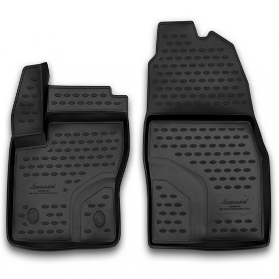 ΠΑΤΑΚΙΑ ΜΑΡΚΕ ΓΙΑ FORD TRANSIT CONNECT/TOURNEO CONNECT 2013+ ΛΑΣΤΙΧΟ ΣΚΑΦΑΚΙΑ (ΜΑΥΡΟ) 2ΤΕΜ. Πατάκια Μαρκέ Λάστιχο