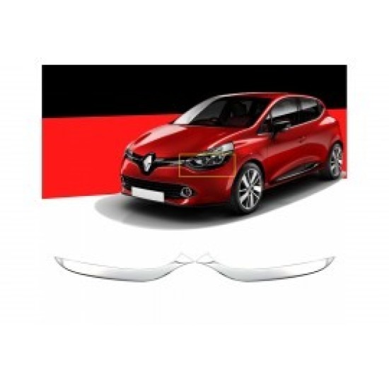 ΜΑΣΚΑΚΙΑ ΦΑΝΑΡΙΩΝ ΓΙΑ RENAULT CLIO 5D 2012+  ΚΑΤΩ ΧΡΩΜΙΟ ΜΕΤΑΛΛΙΚΑ 2ΤΕΜ. Φανάρια