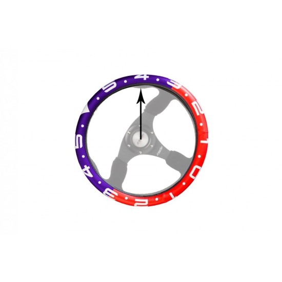 ΚΑΛΥΜΜΑ ΤΙΜΟΝΙΟΥ CLOCK ΟΙΚΟΛΟΓΙΚΟ ΔΕΡΜΑ ΜΠΛΕ/ΚΟΚΚΙΝΟ (M) 37-39cm SIMONI RACING - 1 TEM. Καλύμματα Τιμονιού