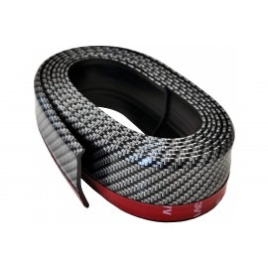 ΔΙΑΚΟΣΜΗΤΙΚΟ SPOILER ΠΡΟΦΥΛΑΚΤΗΡΑ LIP-SPLITTER 20+30+8mm 250cm ΛΑΣΤΙΧΕΝΙΟ CARBON Προστασία Προφυλακτήρα