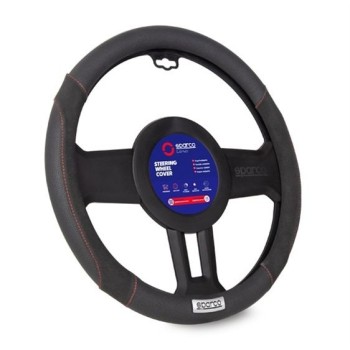 ΚΑΛΥΜΜΑ ΤΙΜΟΝΙΟΥ SUEDE-ΚΟΚΚΙΝΗ ΡΑΦΗ SPARCO - 1 ΤΕΜ.