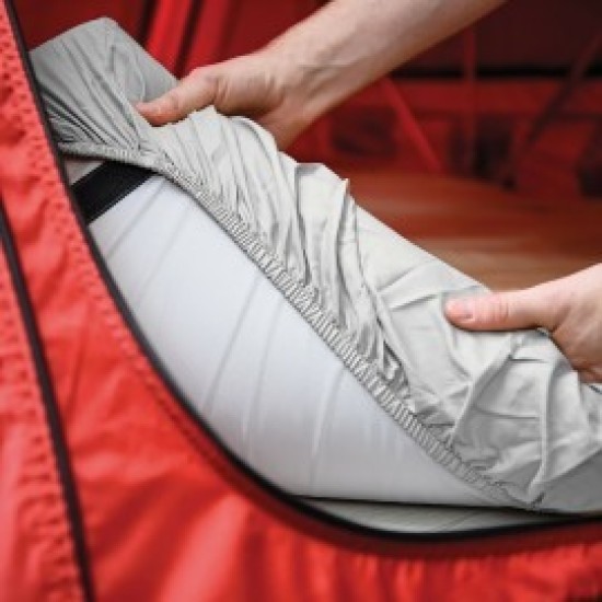 ΣΕΝΤΟΝΙ ΜΕ ΛΑΣΤΙΧΟ ΚΑΙ 2 ΜΑΞΙΛΑΡΟΘΗΚΕΣ 100% ΒΑΜΒΑΚΕΡΟ ΓΚΡΙ BEDSHEETS YAKIMA Σκηνές Οροφής και Τέντες