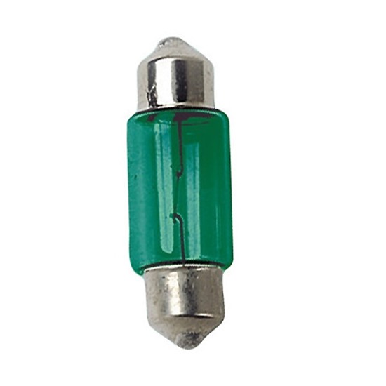 ΛΑΜΠΑΚΙΑ ΣΩΛΗΝΩΤΑ 12V/10W ΠΡΑΣΙΝΑ Πλαφονιέρας