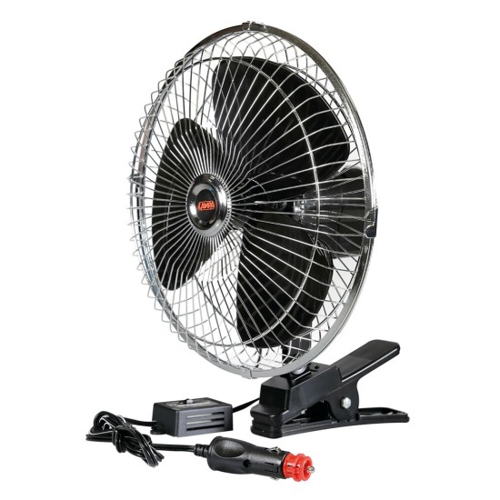 ΑΝΕΜΙΣΤΗΡΑΣ JUMBO 10 INCH 24V 12W Φ25cm 2 ΤΑΧΥΤΗΤΩΝ ΜΕ ΦΙΣ ΑΝΑΠΤΗΡΑ 200cm ΚΑΙ ΜΑΝΤΑΛΑΚΙ Ανεμιστήρες Αυτοκινήτου Θερμαντικά