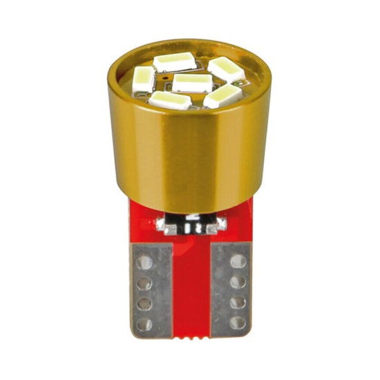 T10 W5W 24V W2,1x9,5d 24lm 6SMD LED ΠΟΡΤΟΚΑΛΙ (ΚΑΡΦΩΤΟ-ΔΙΠΛΗΣ ΠΟΛΙΚΟΤΗΤΑΣ CAN-BUS) 2ΤΕΜ. Χωρίς Κάλυκα