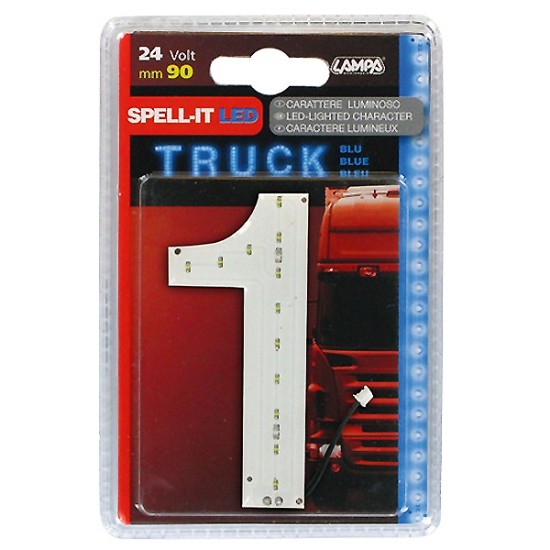 ΑΡΙΘΜΟΣ 1 ΜΠΛΕ 24V LED Φωτιζόμενα Γράμματα LED