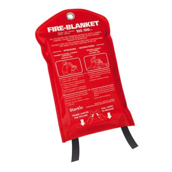 ΚΟΥΒΕΡΤΑ ΠΡΟΣΤΑΣΙΑΣ ΑΠΟ ΤΗΝ ΦΩΤΙΑ FIRE-BLANKET 120x180cm Φαρμακεία Τρίγωνα Διάσωση