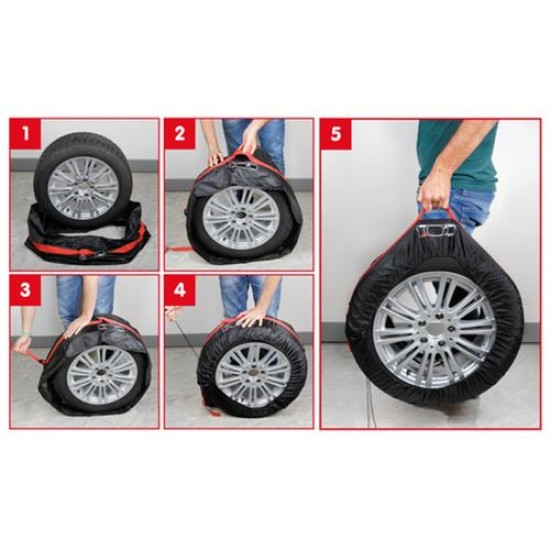 ΤΣΑΝΤΕΣ ΜΕΤΑΦΟΡΑΣ 4 ΕΛΑΣΤΙΚΩΝ TYRE WRAP BASIC (L) 13-19 INCH Προστασία Τροχών