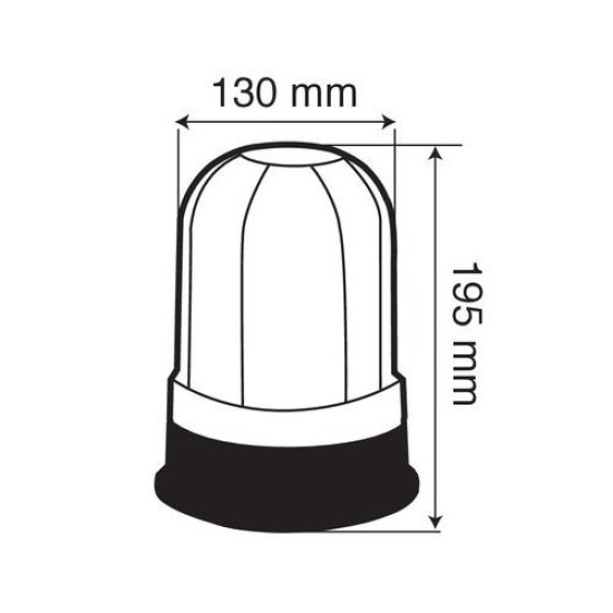 Φάρος RH-1 12V/24V Βιδωτός Πορτοκαλί 130x195mm Φάροι Αλογόνου