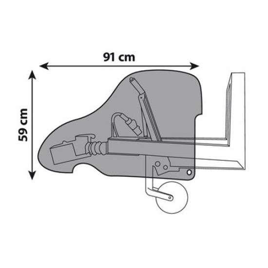 Κουκούλα Μηχανισμοί Τρέιλερ PVC 91x59cm Κουκούλες Αυτοκινήτων