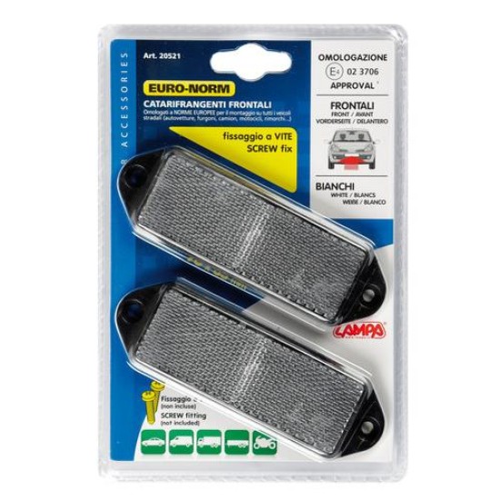 ΑΝΤΑΝΑΚΛΑΣΤΙΚΑ ΛΕΥΚΑ EURO-NORM 90x35mm 2ΤΕΜ Αντανακλαστικά