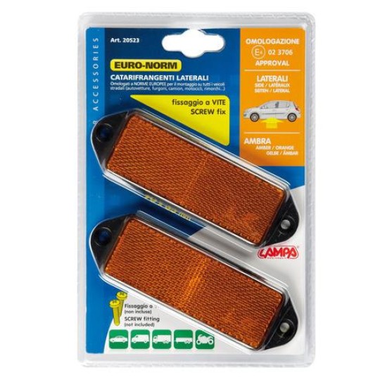 ΑΝΤΑΝΑΚΛΑΣΤΙΚΑ ΠΟΡΤΟΚΑΛΙ EURO-NORM 90x35mm 2ΤΕΜ Αντανακλαστικά