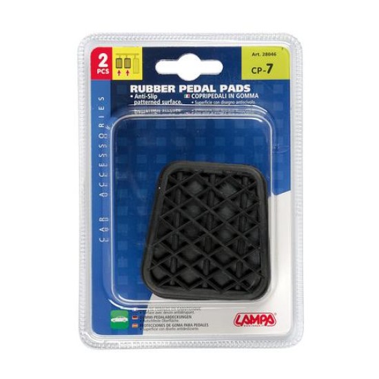 ΑΝΤΙΟΛΙΣΘΗΤΙΚΑ ΠΑΠΟΥΤΣΑΚΙΑ ΠΕΝΤΑΛ ΦΡΕΝΟΥ/ΣΥΜΠΛΕΚΤΗ ΓΙΑ CHEVROLET/FIAT/OPEL/SSANGYONG CP-7 - 2 ΤΕΜ. Παπουτσάκια Πεντάλ Αντιολισθητικά Μαρκέ