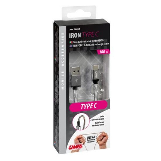 ΚΑΛΩΔΙΟ USB ΦΟΡΤΙΣΗΣ ΚΑΙ ΣΥΓΧΡΟΝΙΣΜΟΥ IRON SILVER LINE - TYPE C (100 cm) Καλώδια ΚΑΛΩΔΙΟ USB ΦΟΡΤΙΣΗΣ ΚΑΙ ΣΥΓΧΡΟΝΙΣΜΟΥ IRON SILVER LINE - TYPE C (100 cm) Καλώδια