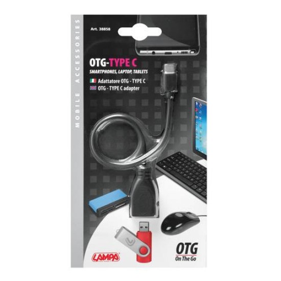 ΚΑΛΩΔΙΟ ΑΝΤΑΠΤΟΡΑΣ ΣΥΝΔΕΣΗΣ USB/USB TYPE-C (20 cm) Αντάπτορες