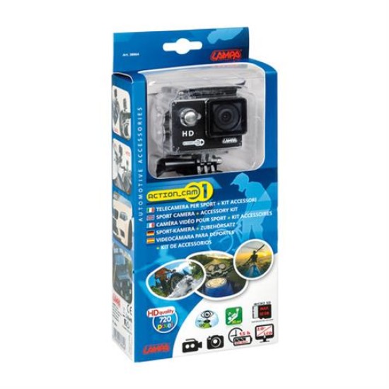 Κάμερα Sports ACTION-CAM1 Αδιάβροχη με οθόνη 720PIXEL 2,0 INCH LCD 60x32x42mm Action Cam