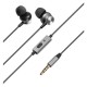 ΑΚΟΥΣΤΙΚΑ ΜΕ ΜΙΚΡΟΦΩΝΟ SNUG ΑΛΟΥΜΙΝΙΟΥ EXTRA BASS 120cm GOLD LINE Ακουστικά και Ηχεία