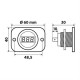 ΒΟΛΤΟΜΕΤΡΟ ΨΗΦΙΑΚΟ ΣΕ ΠΡΙΖΑ EXT-9 6-30V LED 60x48,5x40mm Βολτόμετρα