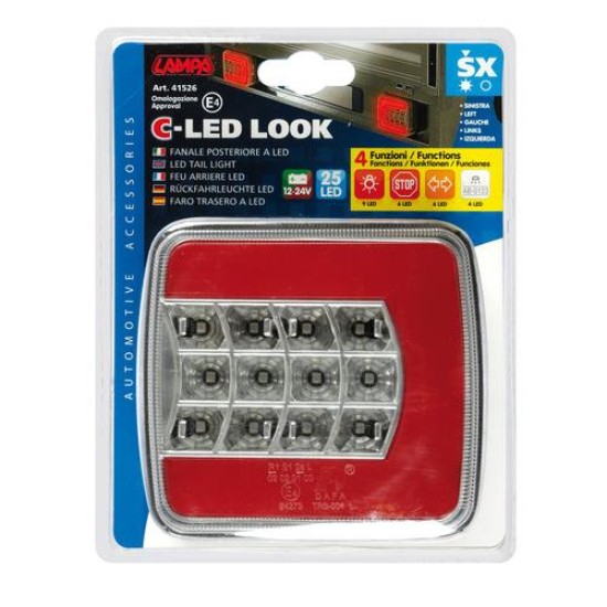 ΑΡΙΣΤΕΡΟ ΠΙΣΩ ΦΑΝΑΡΙ 12/24V C-LED LOOK (25 LED) - 1ΤΕΜ. Εξωτερικά Οπίσθια Φώτα