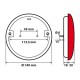 ΦΩΣ ΦΟΡΤΗΓΟΥ ΠΙΣΩ 12/24V 14LED ΚΟΚΚΙΝΟ ΣΤΡΟΓΓΥΛΟ 140mm 1ΤΕΜ. Εξωτερικά Οπίσθια Φώτα