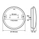 ΦΩΣ ΦΟΡΤΗΓΟΥ ΠΙΣΩ 12/24V 14LED ΔΙΑΦΑΝΟ ΣΤΡΟΓΓΥΛΟ 140mm 1ΤΕΜ. Εξωτερικά Οπίσθια Φώτα
