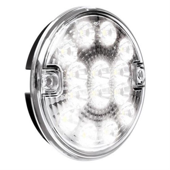 ΦΩΣ ΦΟΡΤΗΓΟΥ ΠΙΣΩ 12/24V 14LED ΔΙΑΦΑΝΟ ΣΤΡΟΓΓΥΛΟ 140mm 1ΤΕΜ. Εξωτερικά Οπίσθια Φώτα