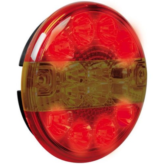 ΦΩΣ ΦΟΡΤΗΓΟΥ ΠΙΣΩ 12/24V 14LED ΚΟΚΚΙΝΟ/ΠΟΡΤΟΚΑΛΙ 3 ΧΡΗΣΕΩΝ ΣΤΡΟΓΓΥΛΟ 140mm 1ΤΕΜ. Εξωτερικά Οπίσθια Φώτα