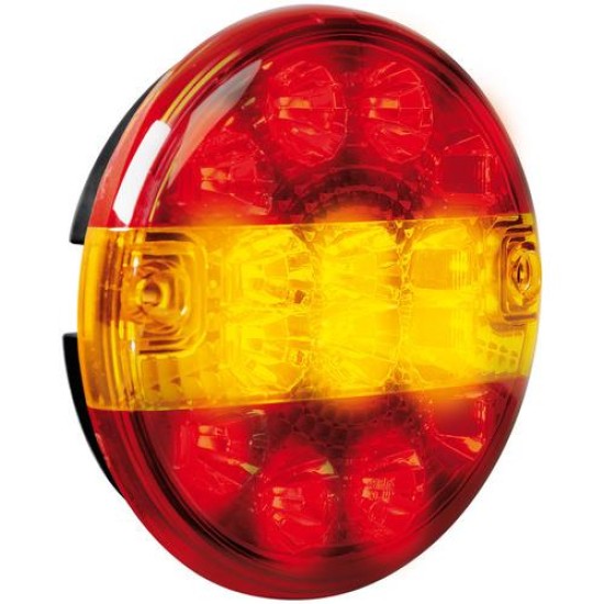 ΦΩΣ ΦΟΡΤΗΓΟΥ ΠΙΣΩ 12/24V 14LED ΚΟΚΚΙΝΟ/ΠΟΡΤΟΚΑΛΙ 3 ΧΡΗΣΕΩΝ ΣΤΡΟΓΓΥΛΟ 140mm 1ΤΕΜ. Εξωτερικά Οπίσθια Φώτα