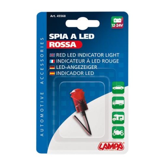 ΛΑΜΠΑΚΙ ΣΥΝΑΓΕΡΜΟΥ 12/24V 14mm ΚΟΚΚΙΝΟ Διακόπτες Ρελέ