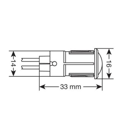 ΛΑΜΠΑΚΙ ΣΥΝΑΓΕΡΜΟΥ 12/24V 14mm ΚΟΚΚΙΝΟ Διακόπτες Ρελέ