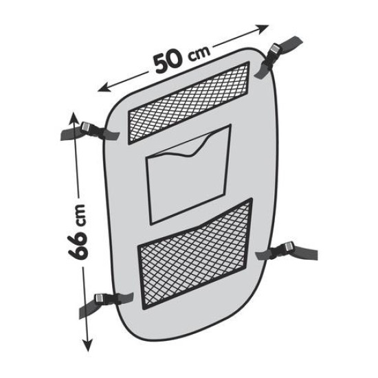 ΔΙΑΧΩΡΙΣΤΙΚΟ  ΚΑΜΠΙΝΑΣ ΑΥΤΟΚΙΝΗΤΟΥ (ΠΡΟΣΤΑΤΕΥΤΙΚΟΣ ΦΡΑΓΜΟΣ) ΓΙΑ ΣΚΥΛΟΥΣ PET-4 (50 X 66 cm) Αξεσουάρ Κατοικιδίων